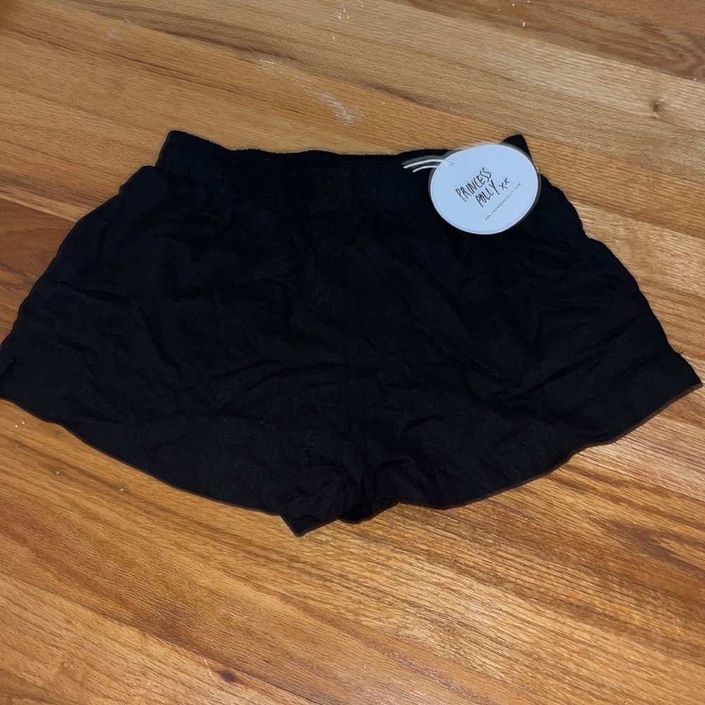 Black Linen Shorts